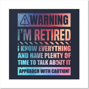 Retirement Design For Men Women Retiree Retired Retirement Posters and Art